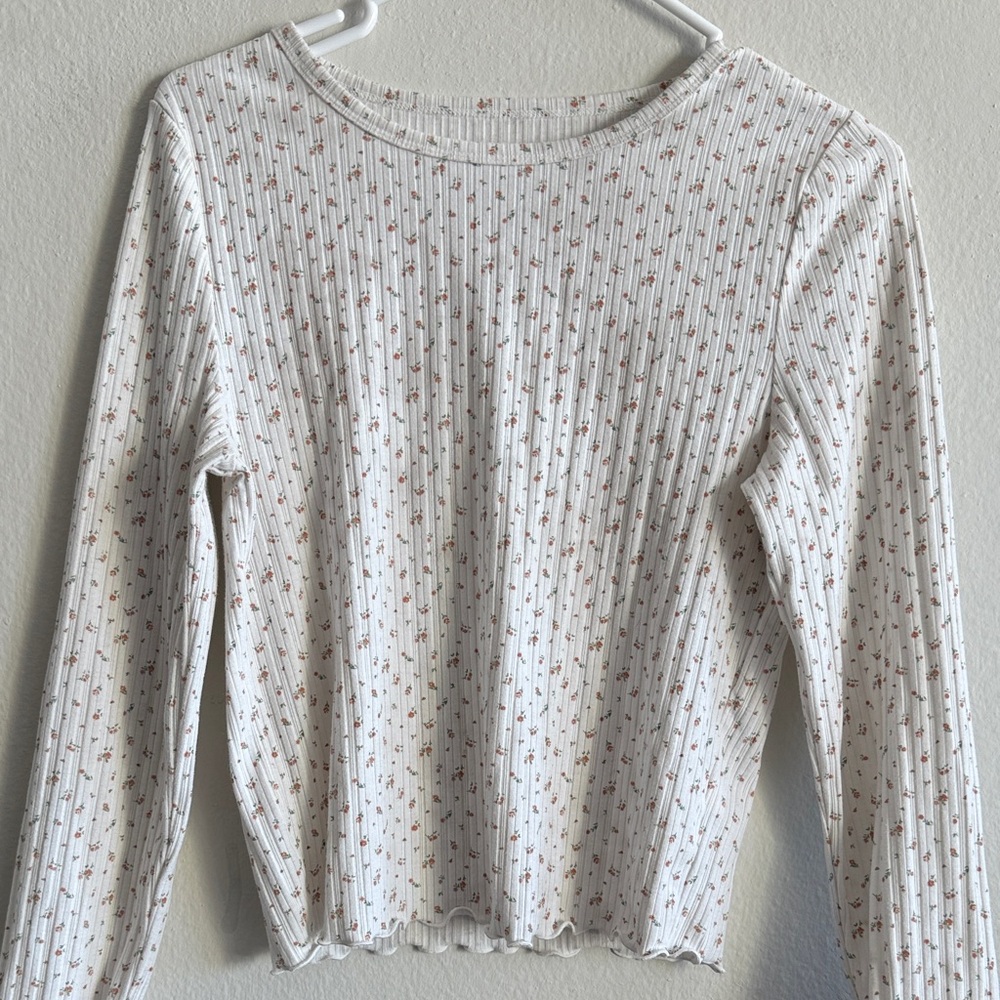 Aeropostal Floral Print Long Sleeve Top